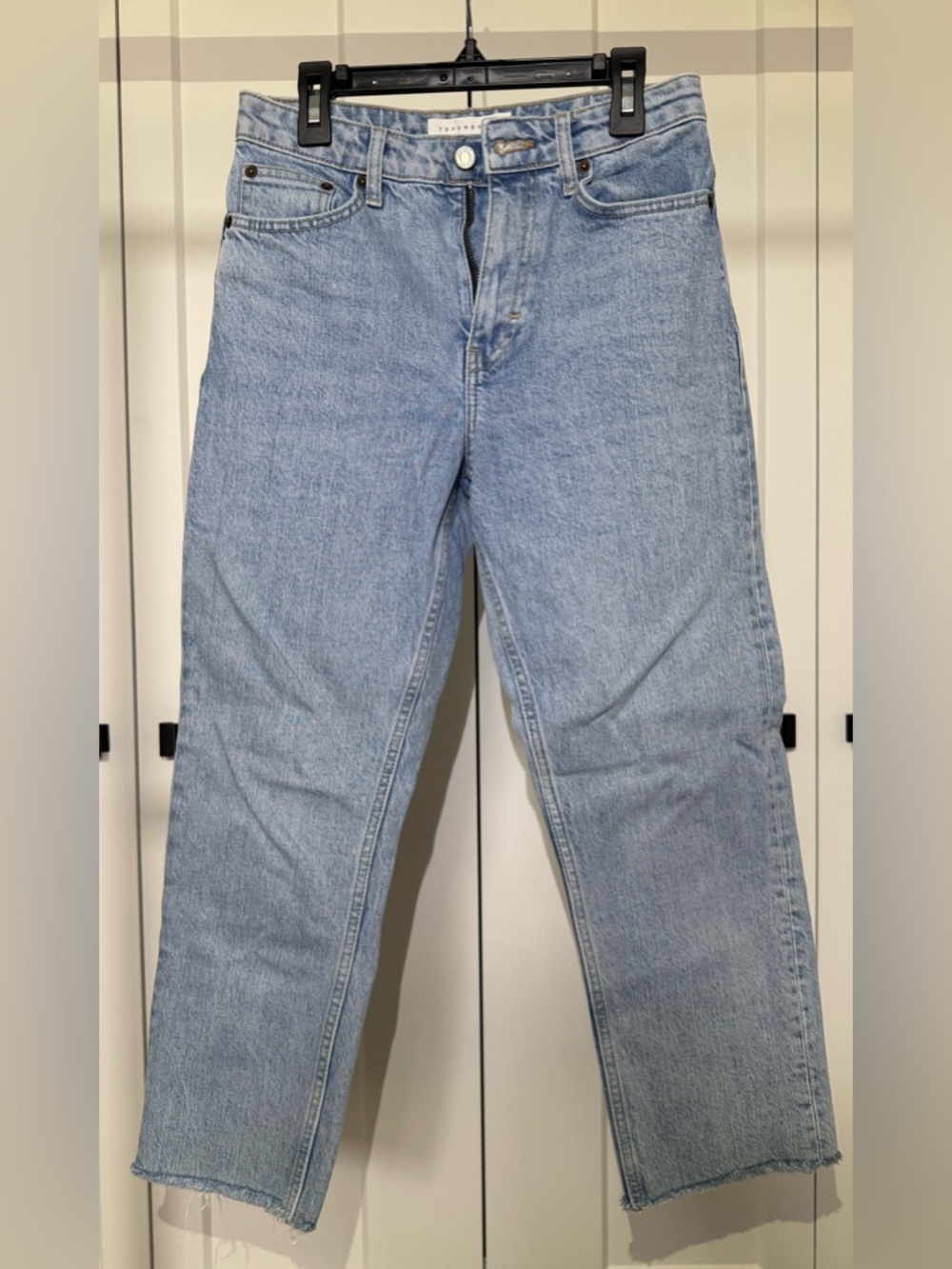 Topshop Light Blue Straight Jeans